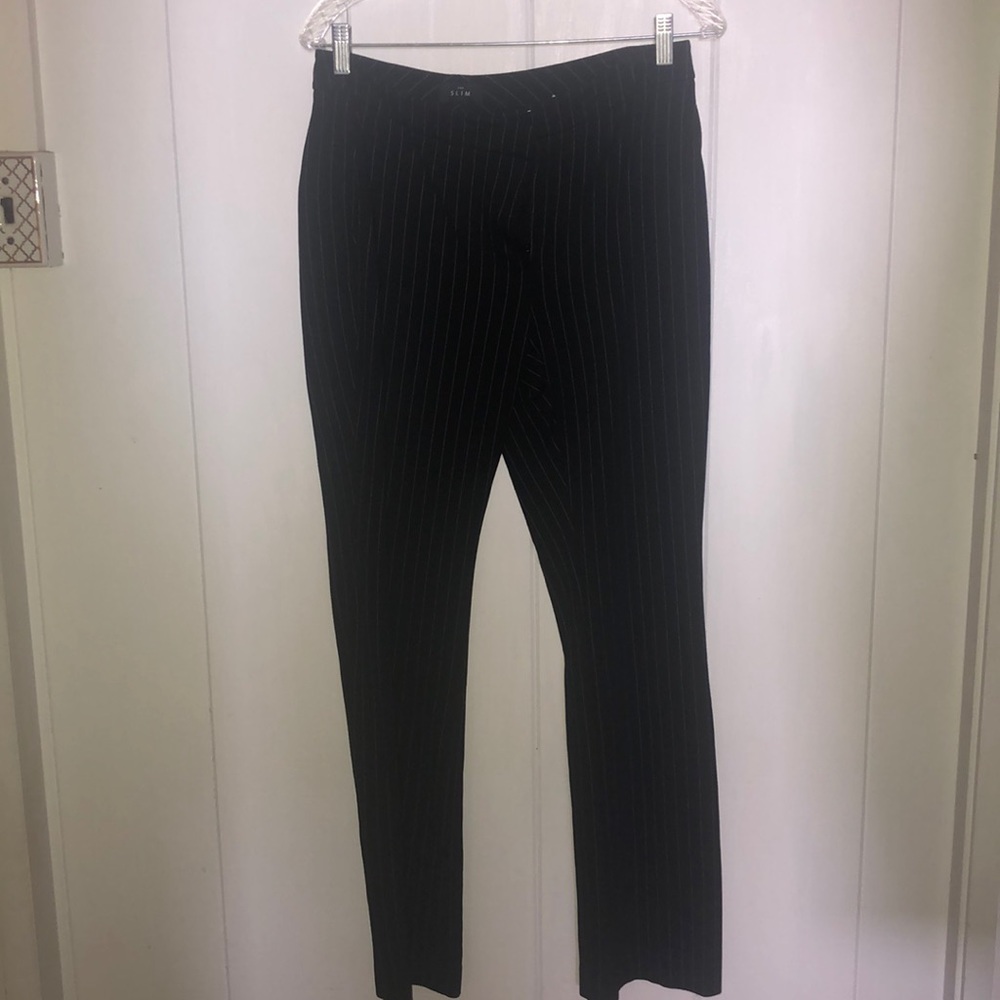 White House Black Market Black Pinstripe Pants sz6